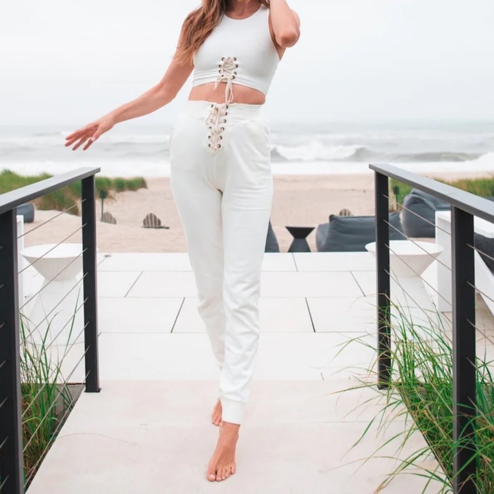 PHAT BUDDHA Downing Sweatpants - Canoli Cream
